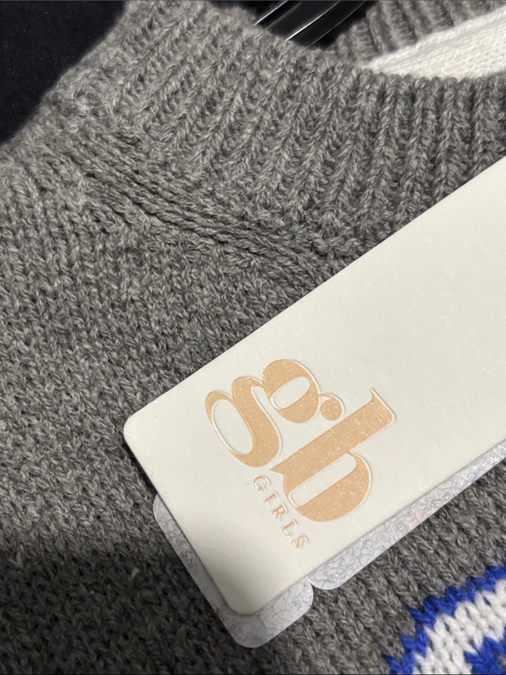 GB girls Gray Sweater with Blue 'LONDON 1826' Graphic - Picture 2 of 3